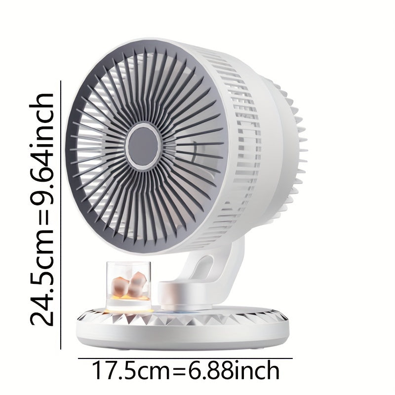 Portable USB Desktop Fan, Energy-Efficient, Adjustable Angle, Ultra-Quiet