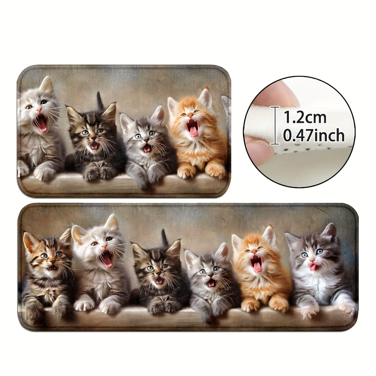 Dog Themed Kitchen Rug Non-Slip Machine Washable Entry Door Mat for Home Decor