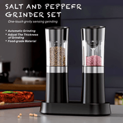 HUAMIDARY Elektr salt va murch maydalagich to'plami - sozlanadigan qattiqlik, USB bilan qayta zaryadlanadigan zanglamaydigan po'latdan yasalgan tegirmon