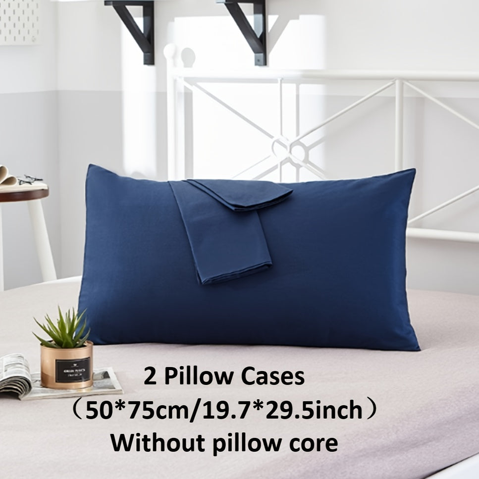 Polyester Pillowcases Set for Bedroom Breathable Soft Skin-Friendly