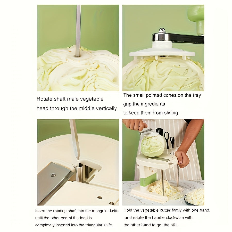 Multi-Functional Manual Vegetable and Fruit Slicer with Adjustable Thickness and Non-Slip Handle