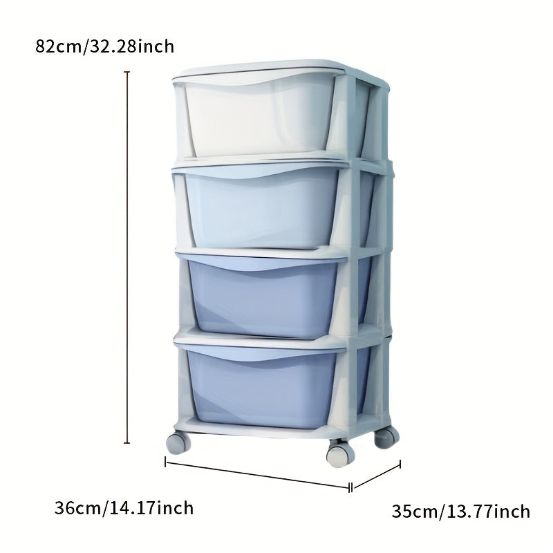 Plastic Drawer Storage Organizer 3/4/5/6 Tiers in White Blue Pink Teal