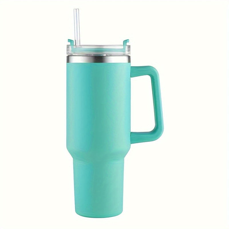 40oz Insulated Stainless Steel Tumbler with Handle and Straw Lid Leak-Proof Travel Mug