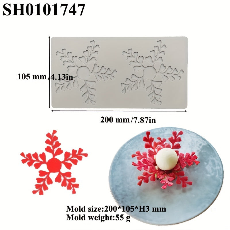 Molde de silicona para chocolate con forma de encaje, pez óseo 3D, decoración de comida