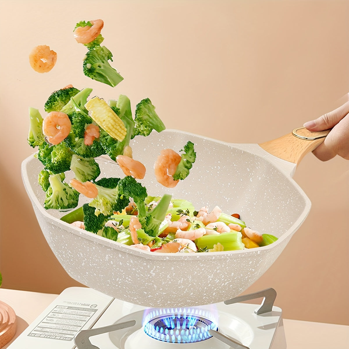 30cm Qotishma Alyuminiy Non-Stick Qovurilgan Qozon, Katta Hajmli, Mashina Yuvishga Yaroqli