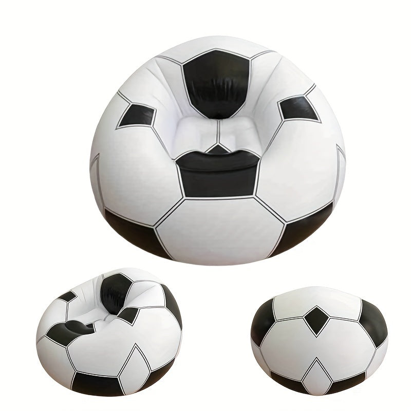 Sofá inflable impermeable para uso exterior, reclinable portátil en forma de balón de fútbol