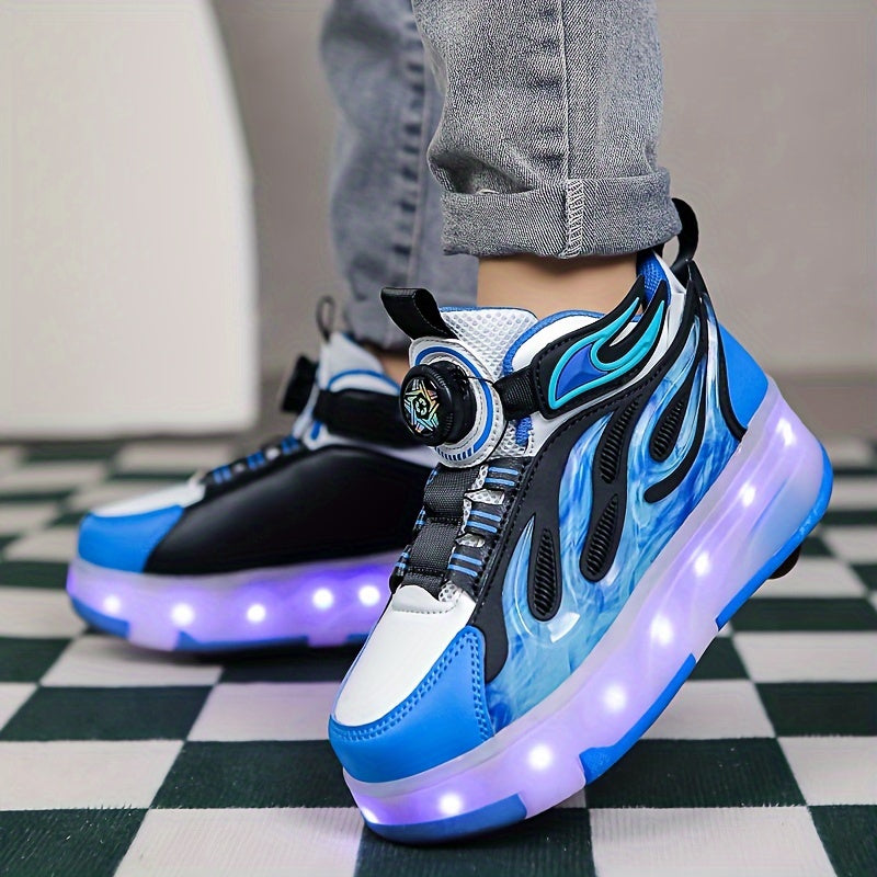 Patines LED para niños para uso en exteriores, unisex, para todas las estaciones, con ruedas dobles