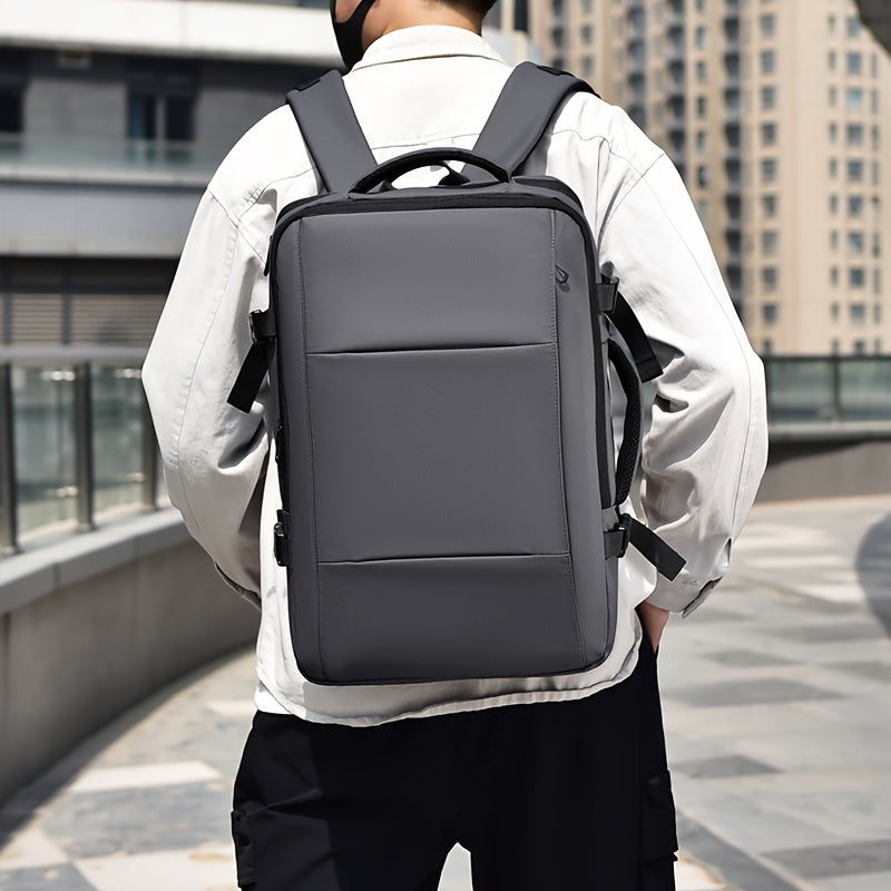 Unisex Nylon Backpack for Travel and Business with Laptop Pocket and Trolley Sleeve