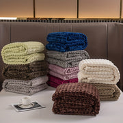 Manta multifuncional de franela en varios colores para dormitorio, sala de estar, residencia, coche, sofá y viajes