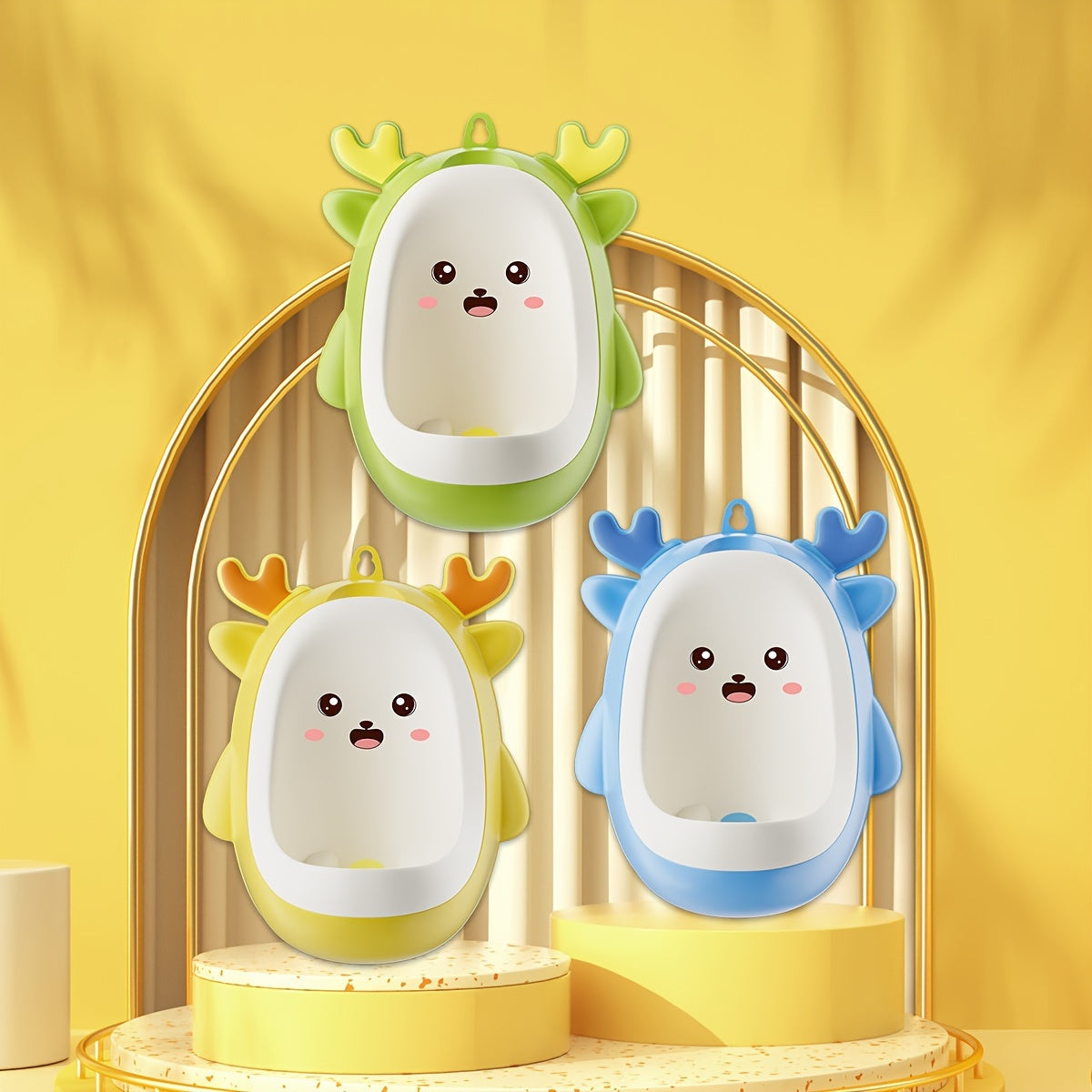 Children's Urinal Stand-Up with Leakproof Design and Hanging Hook Made of High-Quality PP