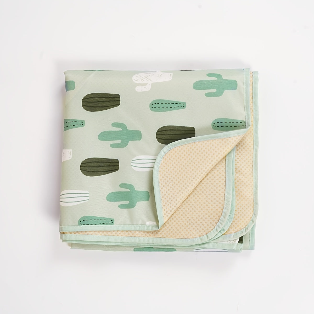 Non-Slip Waterproof Play Mat for Kids 109cm Square with Animal Print and Portable Picnic Blanket