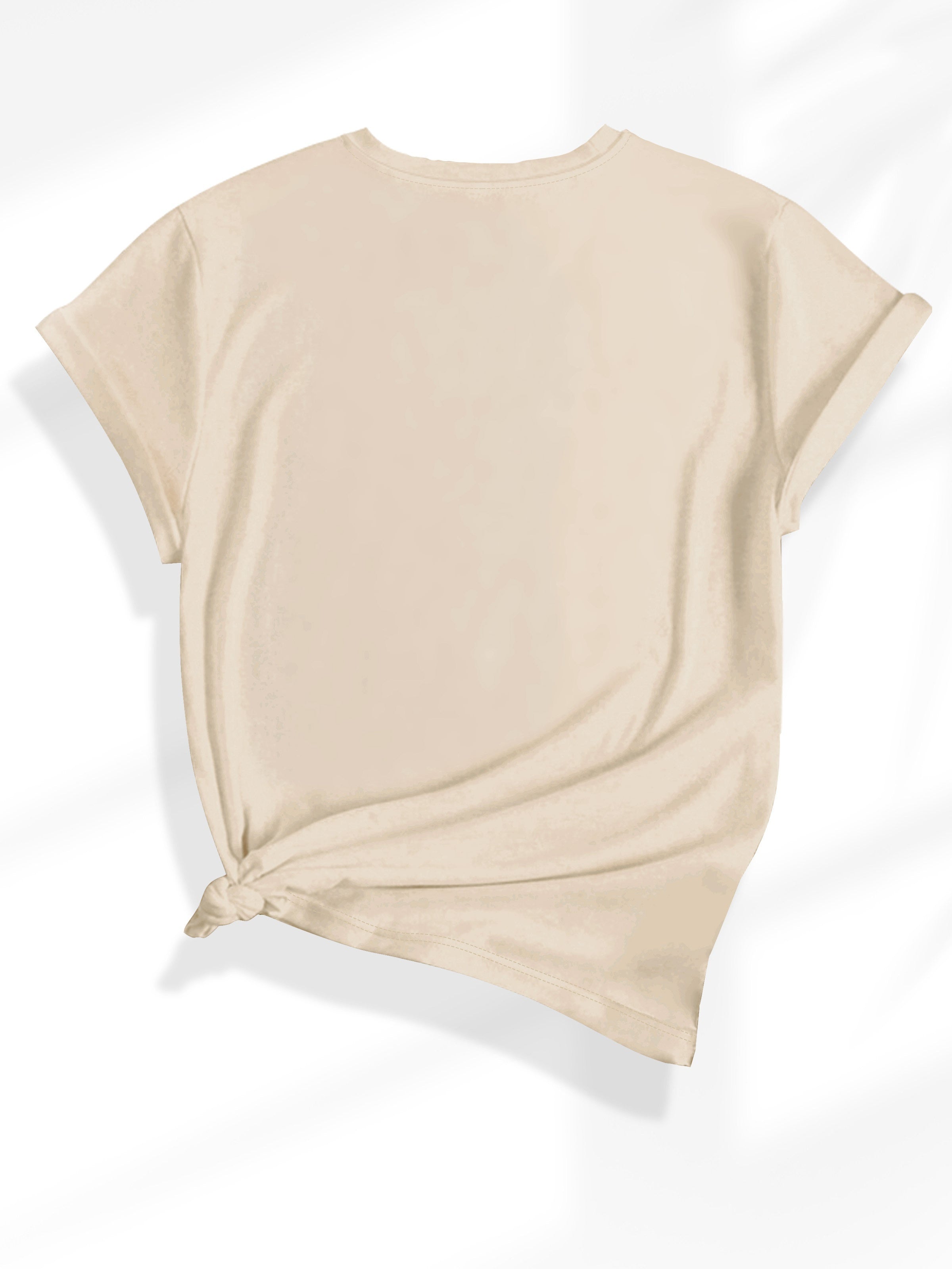 Women's Cotton Butterfly Pattern T-Shirt Summer Casual Short Sleeve