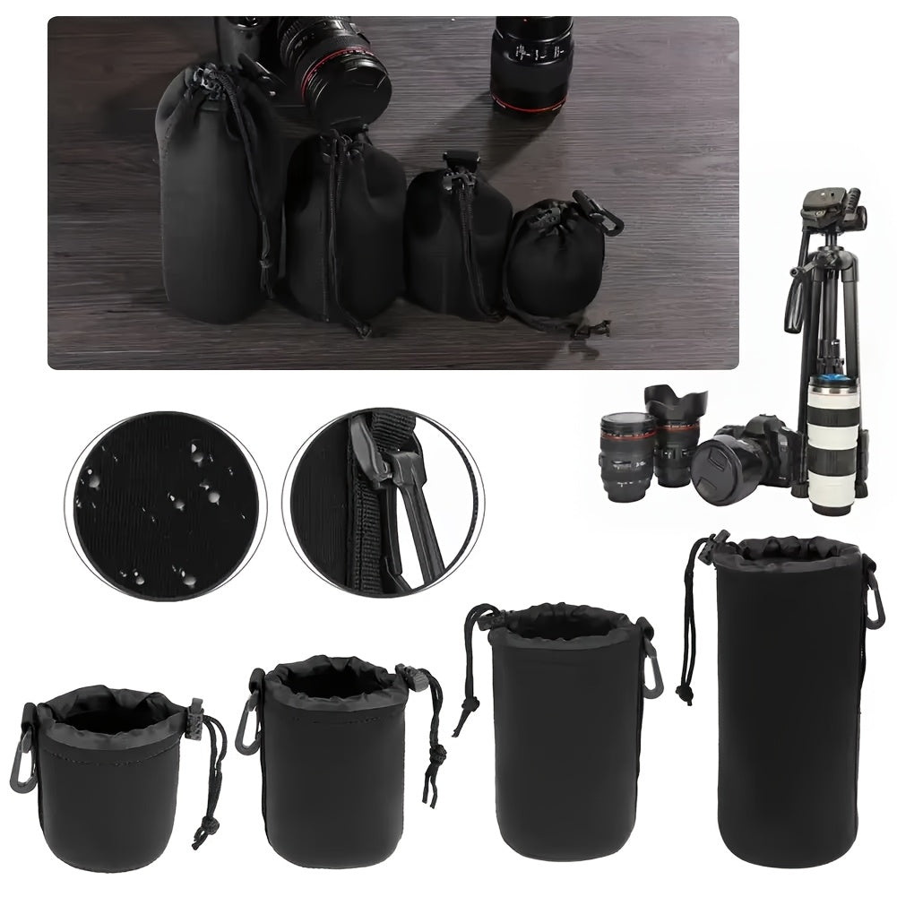 Waterproof DSLR Lens Pouch Set with Drawstring Shockproof Camera Bag