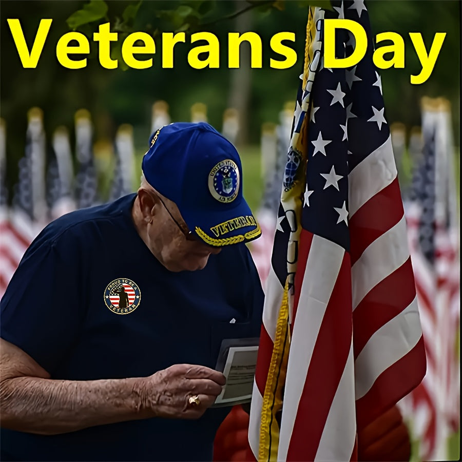 10 dona Veteran Memorial Lapel Pin Badges to'plami, Ayollar uchun Vintage Alloy Dumaloq Pinlar