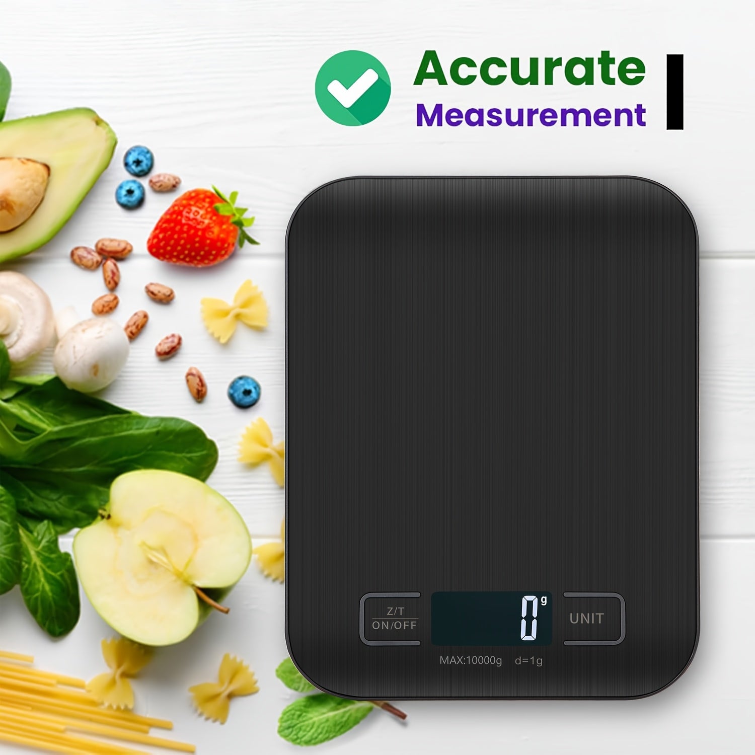 Digital Kitchen Scale 22lb/50kg with LCD Display, Lightweight Plastic, for Baking and Cooking