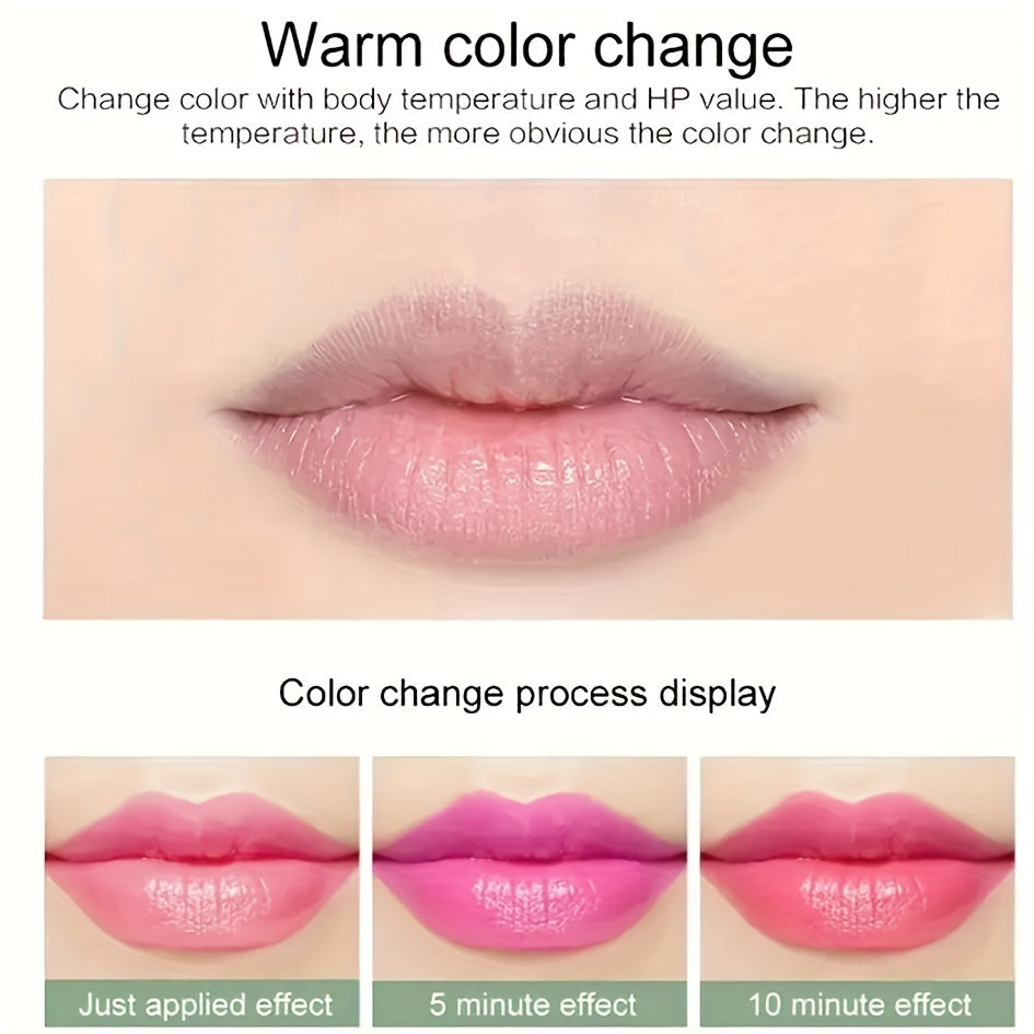Color-Changing Lipstick Moisturizing Long-Lasting Berry Pink Red