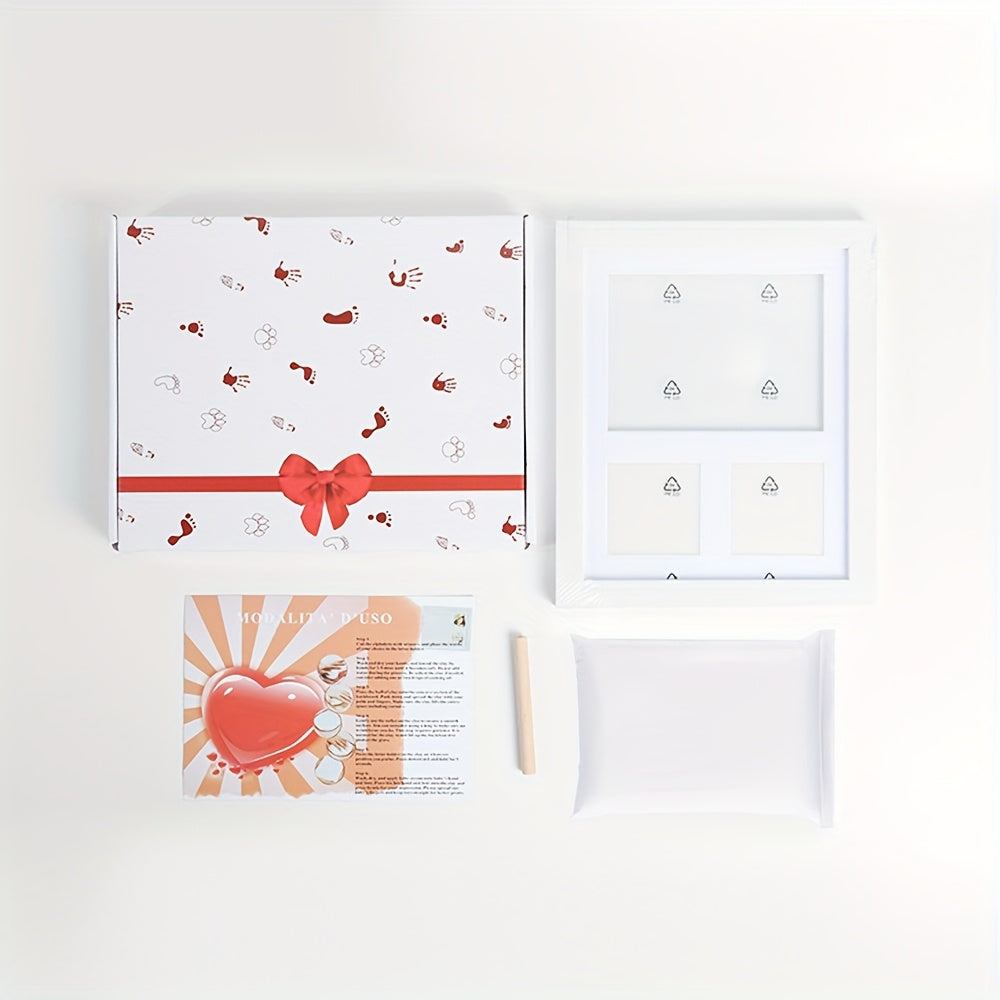 Wooden Photo Frame for Hand and Footprints Baby Memory Keepsake 8x10