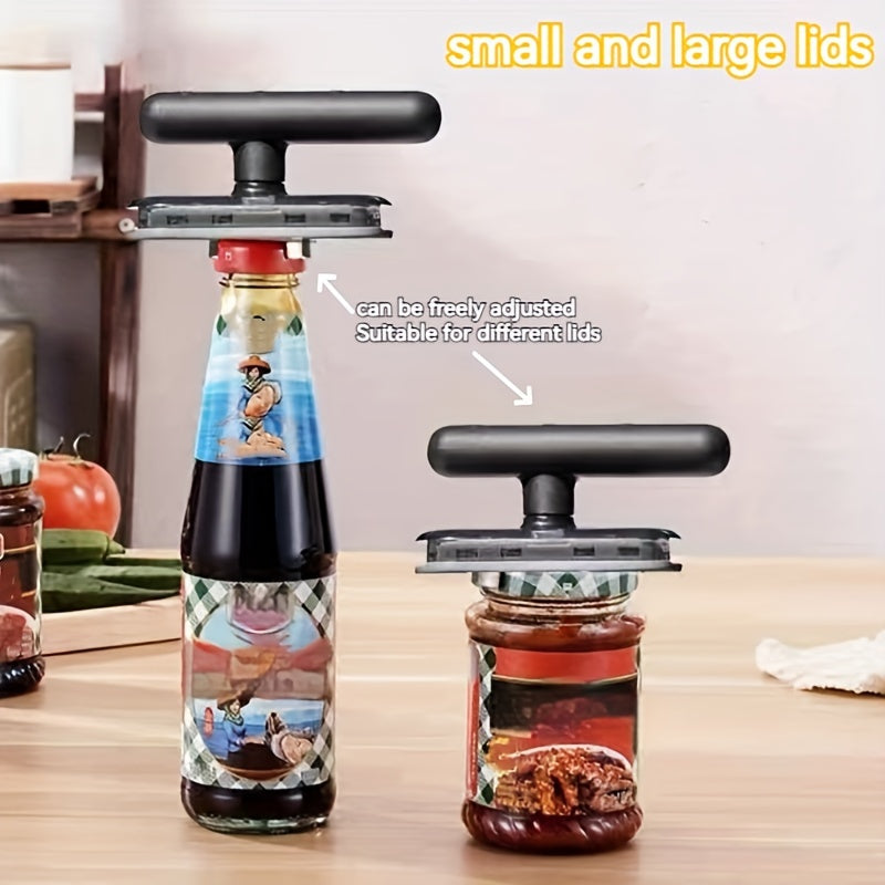 Adjustable Multi-Functional Metal Can Opener with Jar Lid Clamp Kitchen Gadget