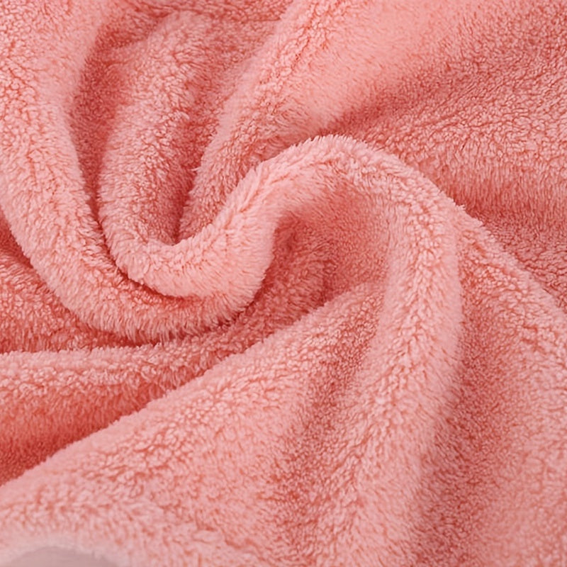 Super Soft Microfiber Hair Towel with Buttons for All Hair Types Women