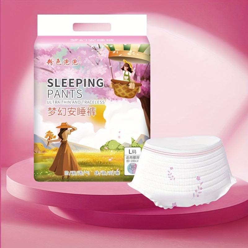 Paquete de 30 compresas sanitarias para adultos y personas mayores para uso nocturno menstrual y posparto