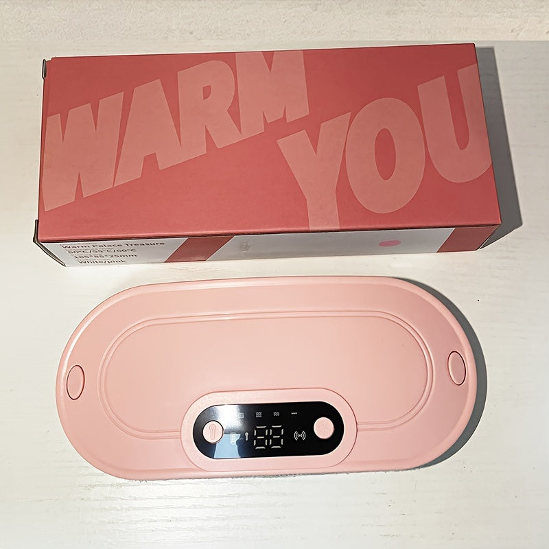 Pushti USB qayta zaryadlanadigan isitish kamar - 3 ta harorat sozlamasi, 4 ta vibratsiya rejimi - Belni iliq tutish - Ayollar uchun ideal sovg'a