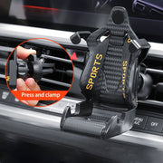 Universal Racing Style Carbon Fiber Pattern ABS Phone Holder for Car Air Vent Mount