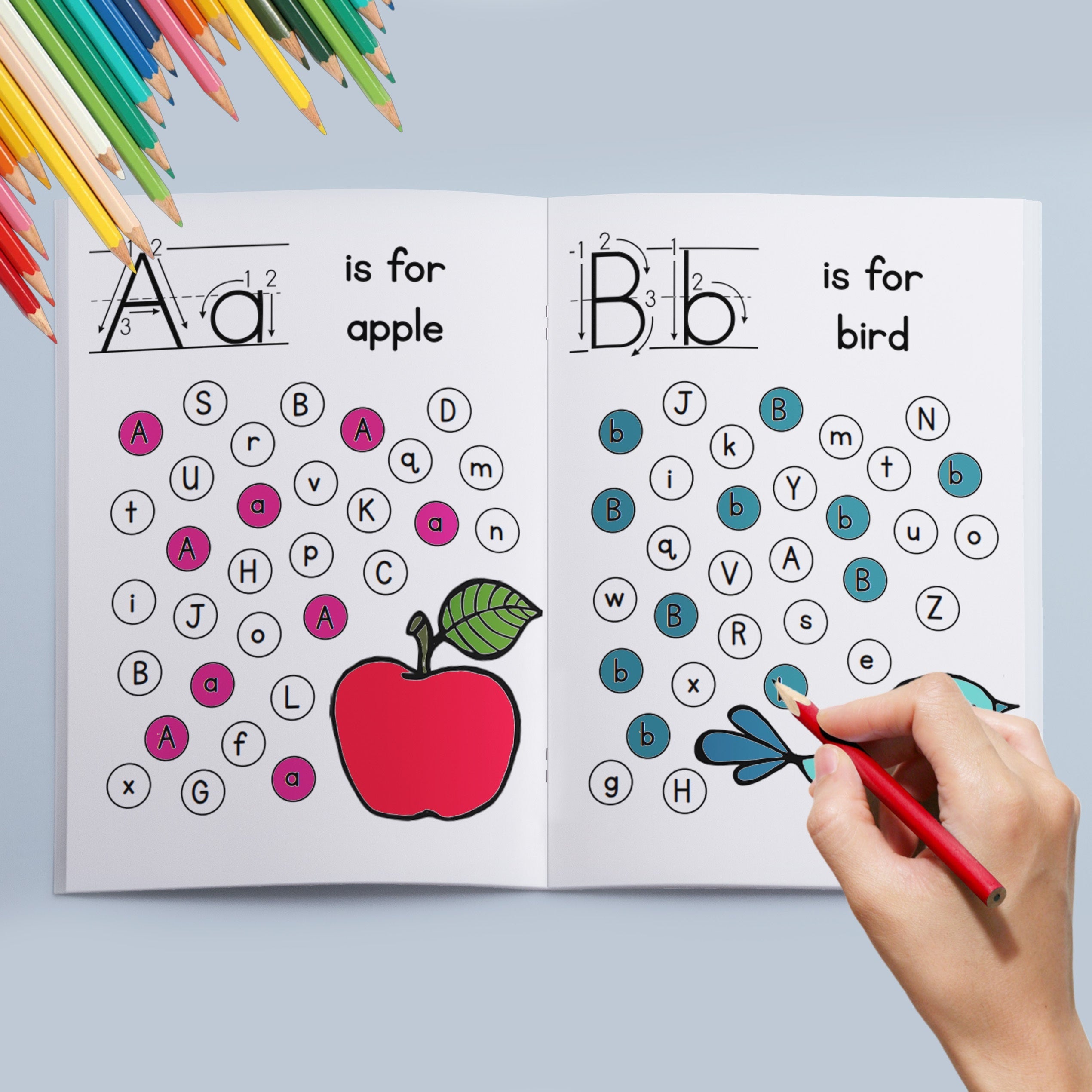 Children's Alphabet Book for Kids Ages 5+ Educational Cognitive Development