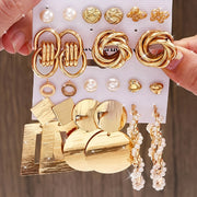 Women’s Gold Butterfly Flower Pearl Earrings for Parties and Dates