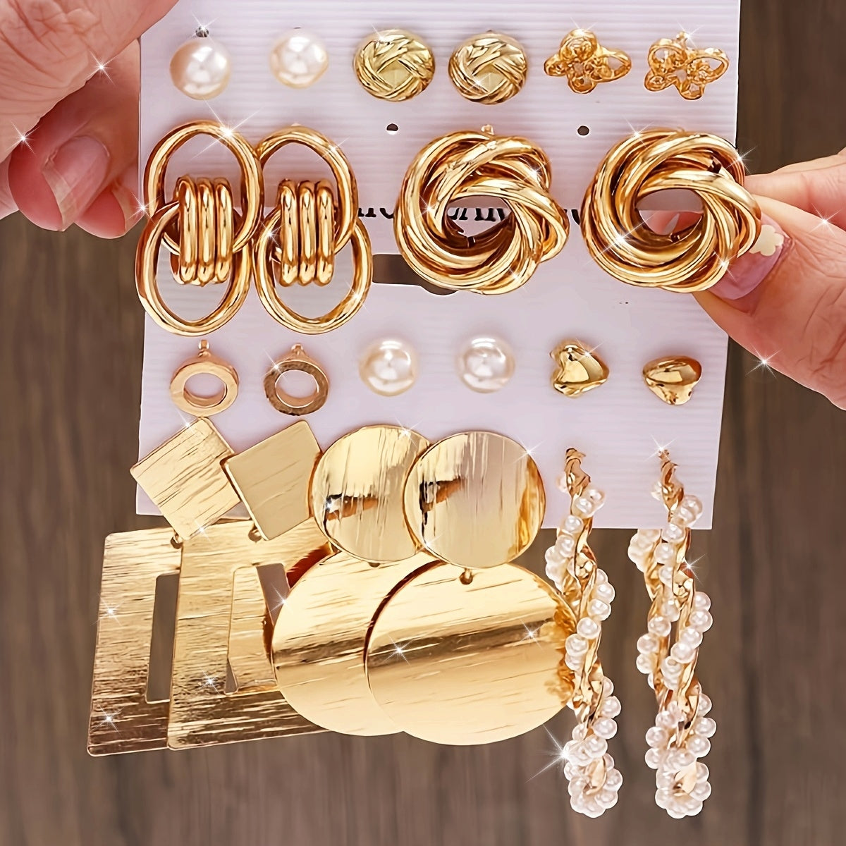 Women’s Gold Butterfly Flower Pearl Earrings for Parties and Dates