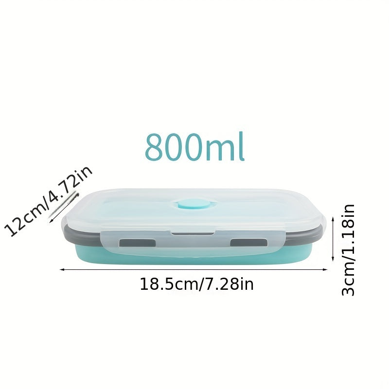 Set of Four Collapsible Silicone Food Storage Containers Stackable Meal Prep Bowls