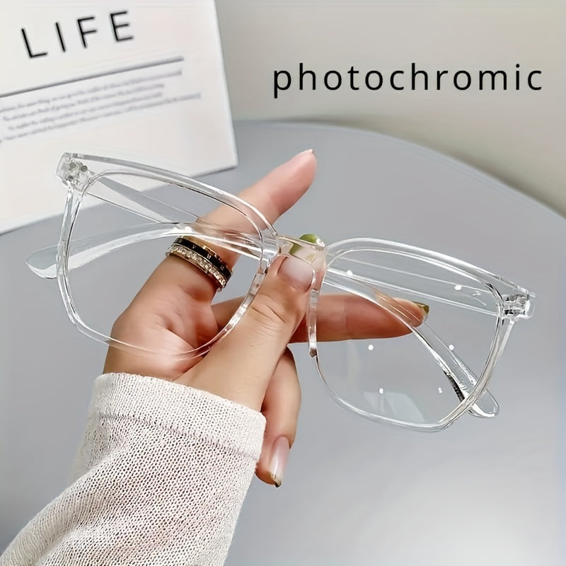 Gafas cuadradas unisex con lentes fotocromáticos de policarbonato para uso en exteriores