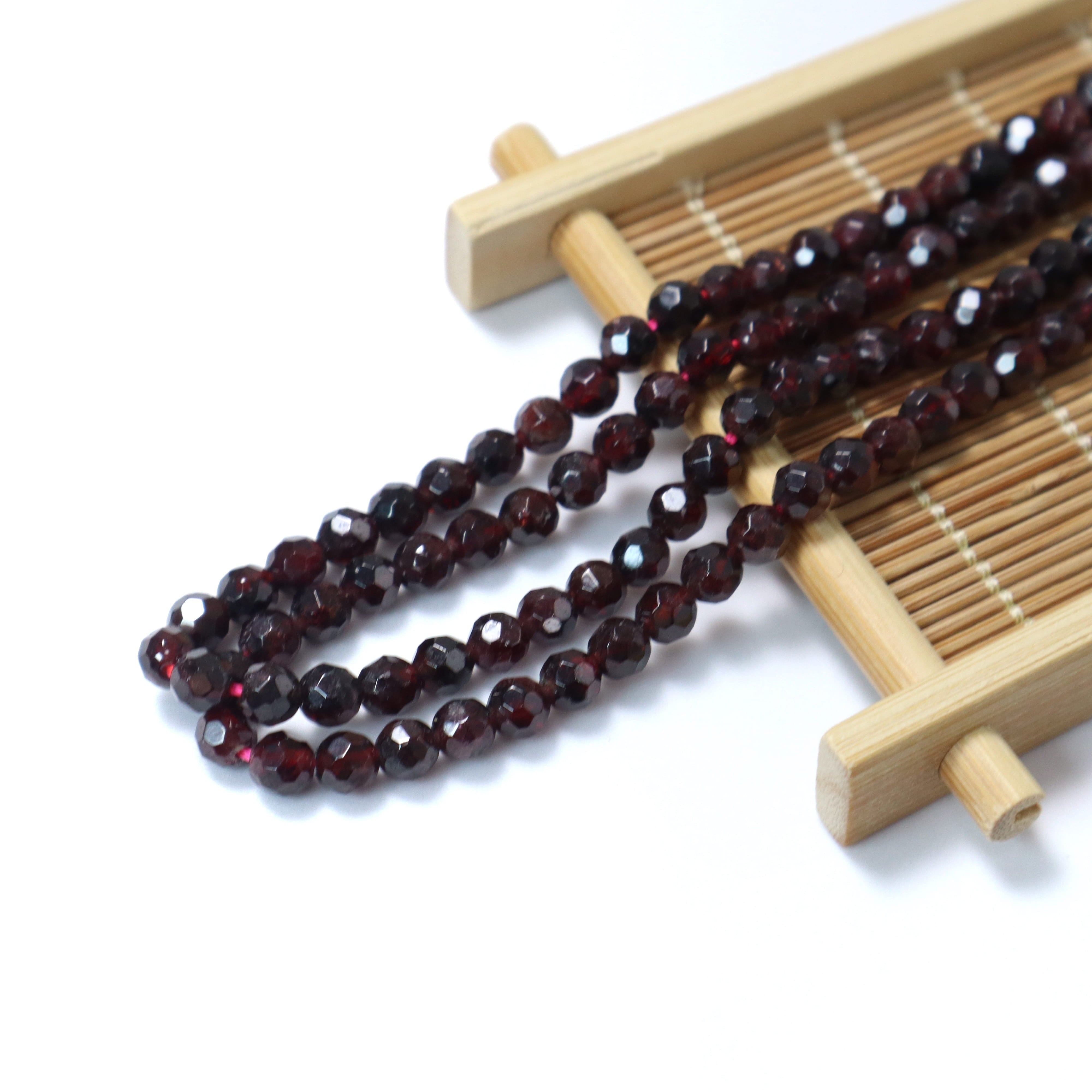 Sun'iy zargarlik DIY bilaguzuk va uzuk to'plami, garnet kristalli va tilla bilan