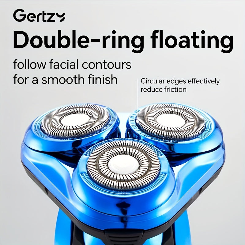 Мужская электробритва 5-в-1 перезаряжаемая водонепроницаемая бритва с триммером для носа и бакенбардов