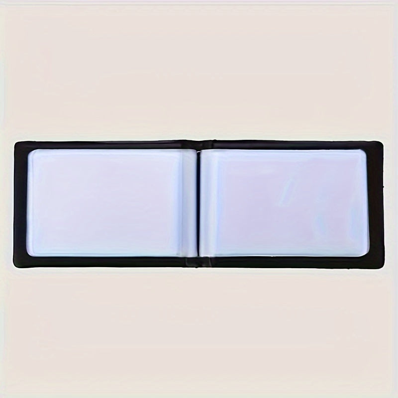 Black and White Business Card Holder Made of Durable PVC with Multiple Slots