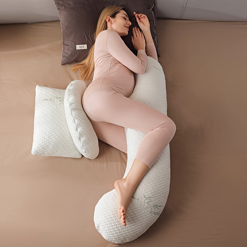 Bir dona qo'shimcha qattiq paxta U-shaklida homiladorlik yostiq, to'liq tanani qo'llab-quvvatlash uchun mo'ljallangan, yon yotishda mukammal, qorni va orqa stressini yengillashtiradi, va erta homiladorlik davrida qulay uyquga yordam beradi.