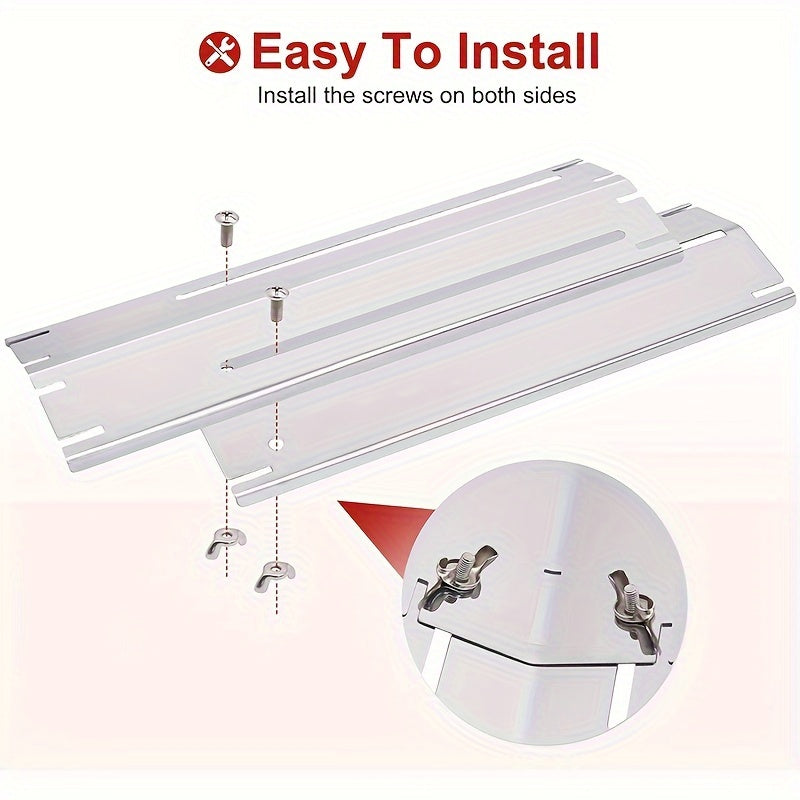 Pack of 3 universal BBQ heating plates for tent gas grills with adjustable flame regulator