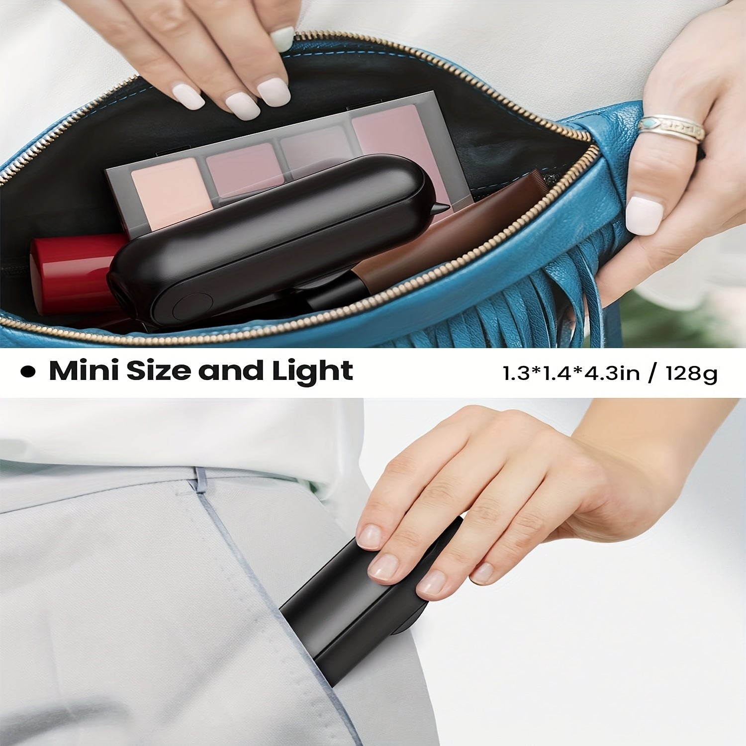 Mini Handheld Fan Foldable USB Rechargeable Portable Personal Cooling Pink Silicone Blades