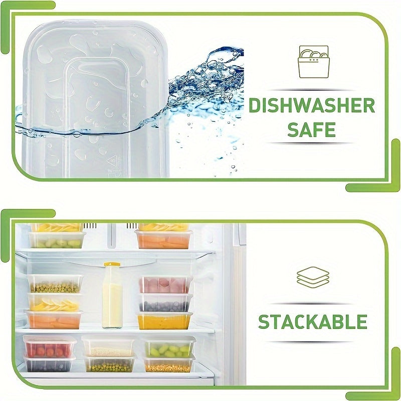 Set of 10 22oz BPA-Free Plastic Food Containers with Leak-Proof Lids