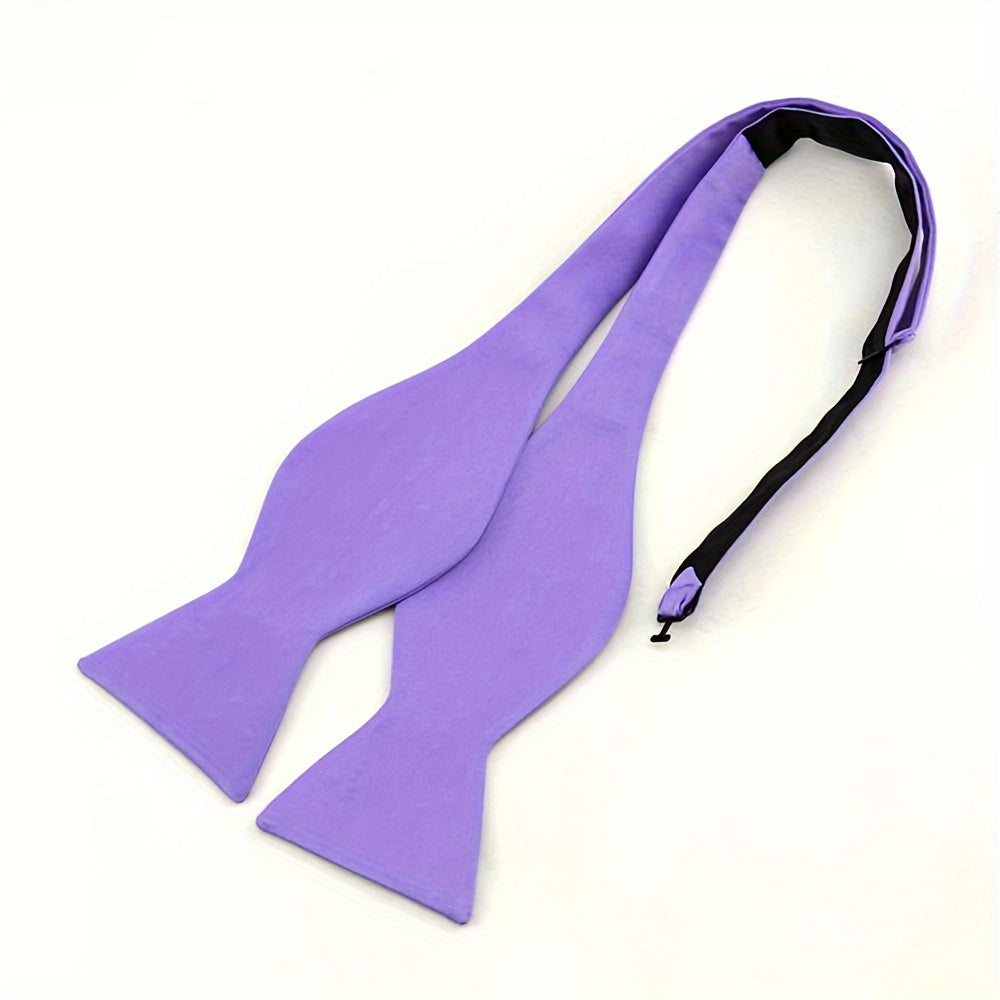 Men's Bow Tie for Weddings and Formal Events Black Satin Adjustable Accessory