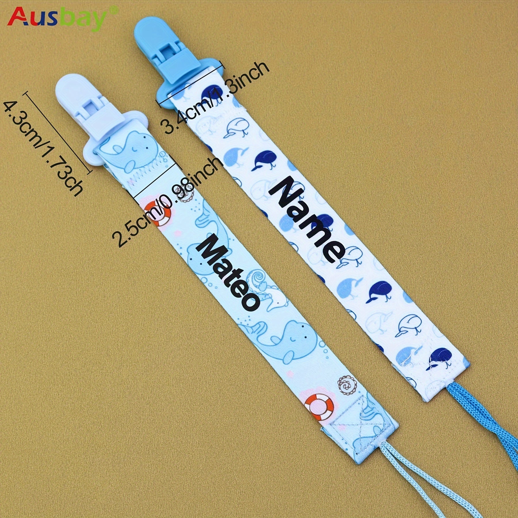 Juego de 4 clips personalizados para chupetes de bebé para niños y niñas, sujetachupetes universales