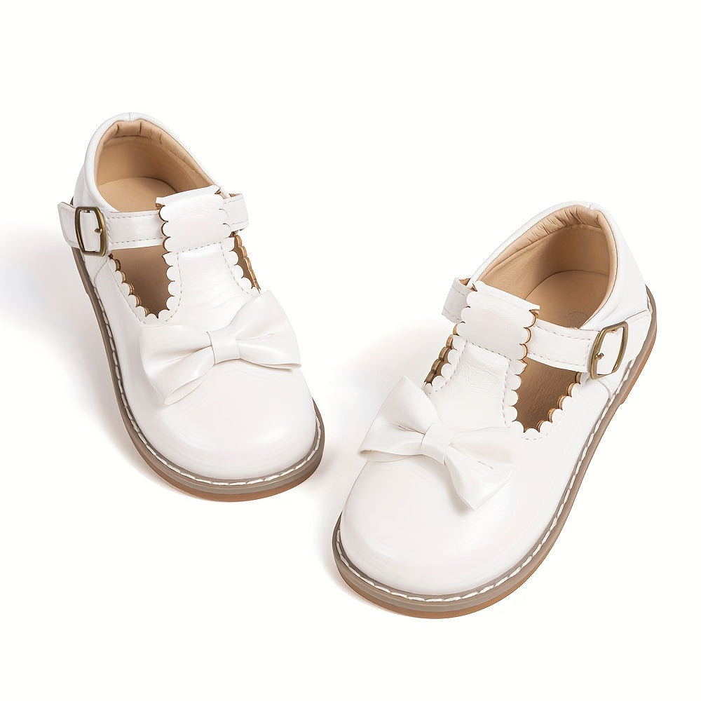Девочки Туфли Мэри Джейн с бантом, верх из PU, подошва из TPR, для всех сезонов