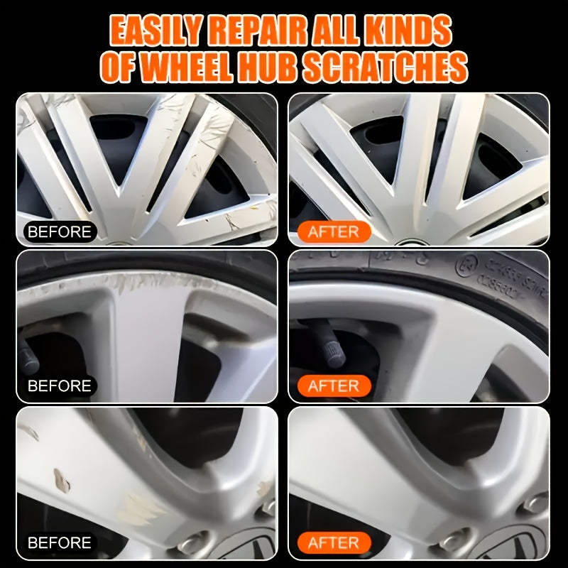 Automotive Wheel Scratch Repair Paste for Aluminum Alloy Rims Black White