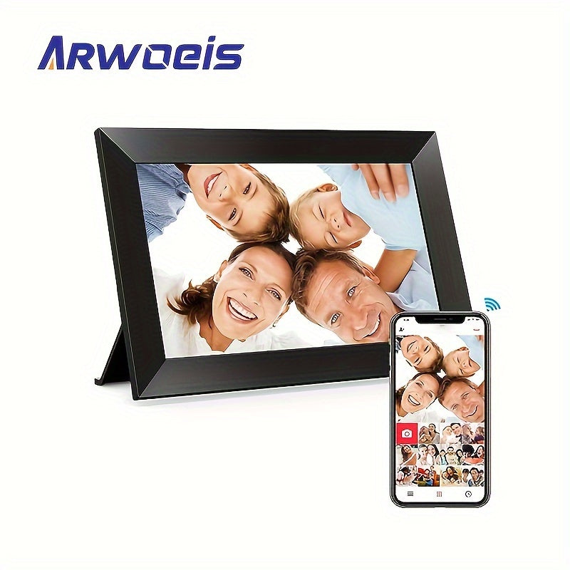 10.1 Inch WiFi Digital Photo Frame with 16GB Storage IPS Touchscreen Auto-Rotate for Cloud Sharing