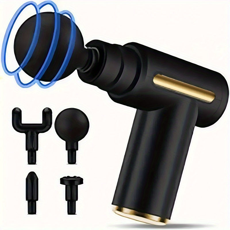 USB Rechargeable Body Fat Massager with LED Display and Interchangeable Heads