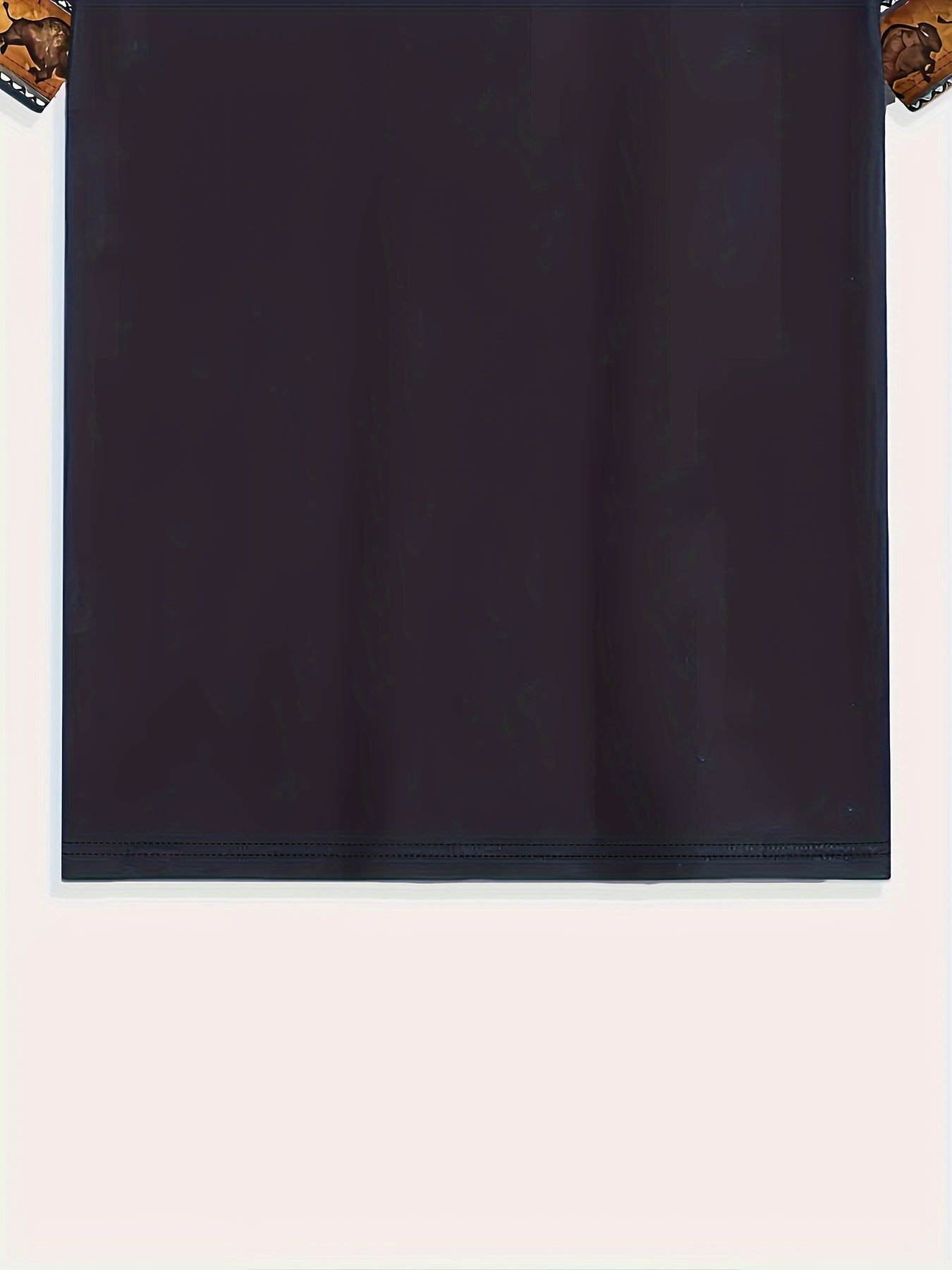 Camiseta de manga corta de cuello redondo casual para hombre con impresión digital, 100% poliéster, ajuste regular para todas las estaciones