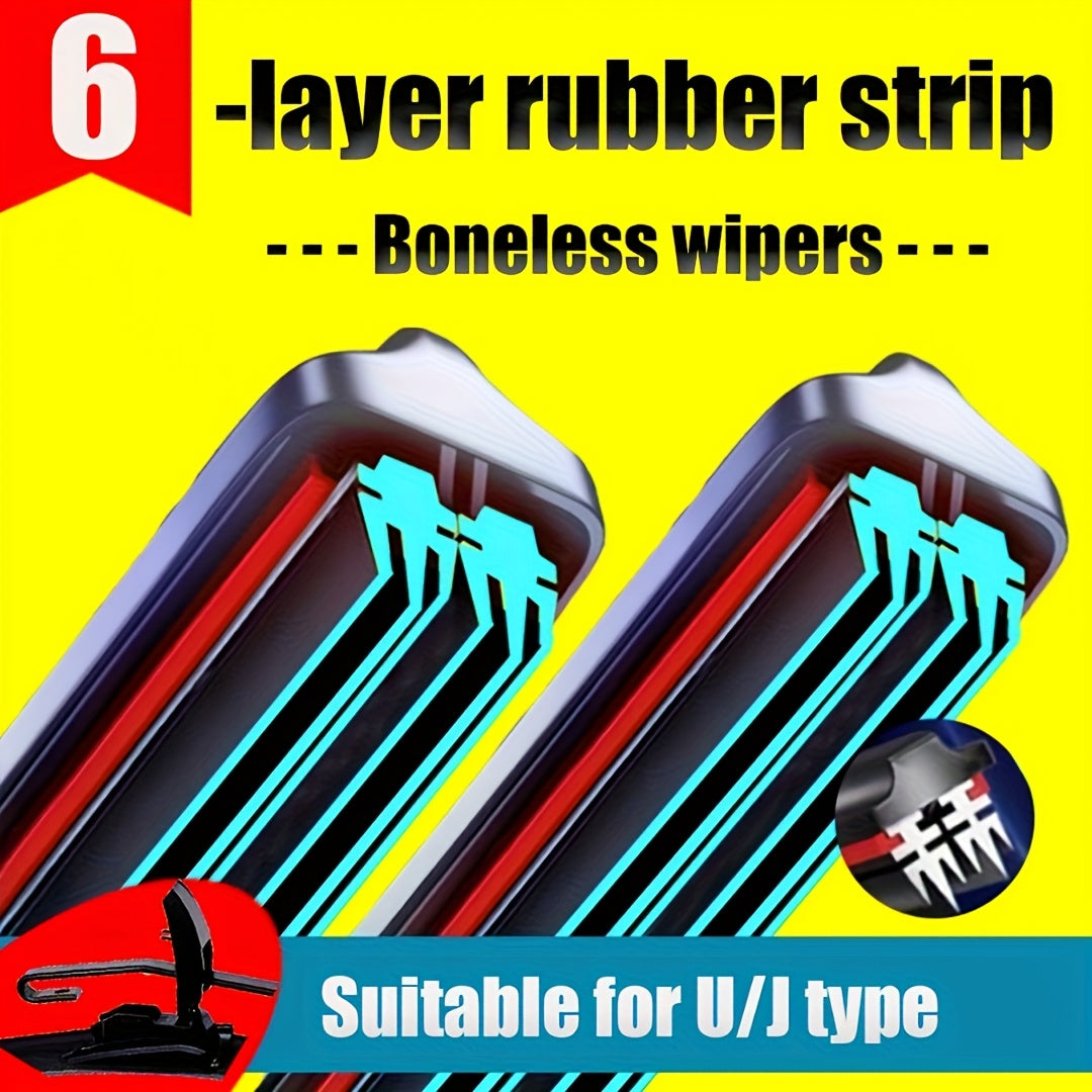 Universal Rubber Windshield Wiper 14-71 Cm Silent Durable All-Season