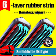 Universal Rubber Windshield Wiper 14-71 Cm Silent Durable All-Season