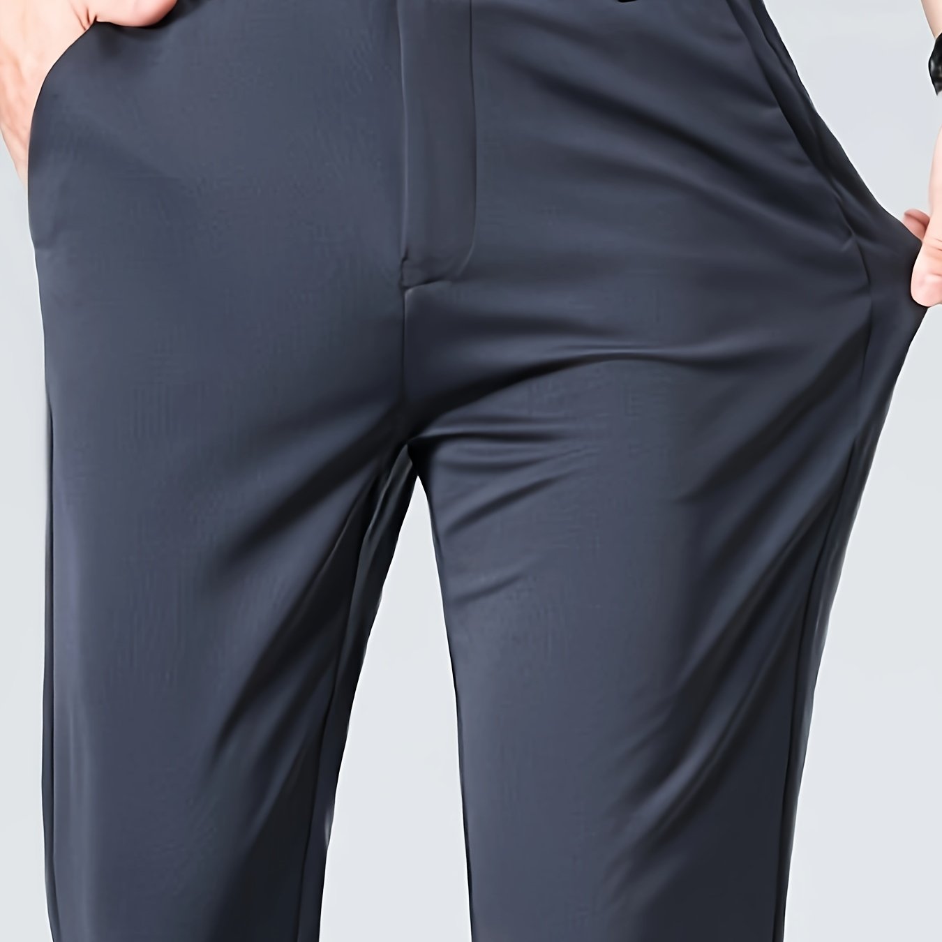 Men's Casual Long Trousers Business Slacks Straight Leg Pants for Men