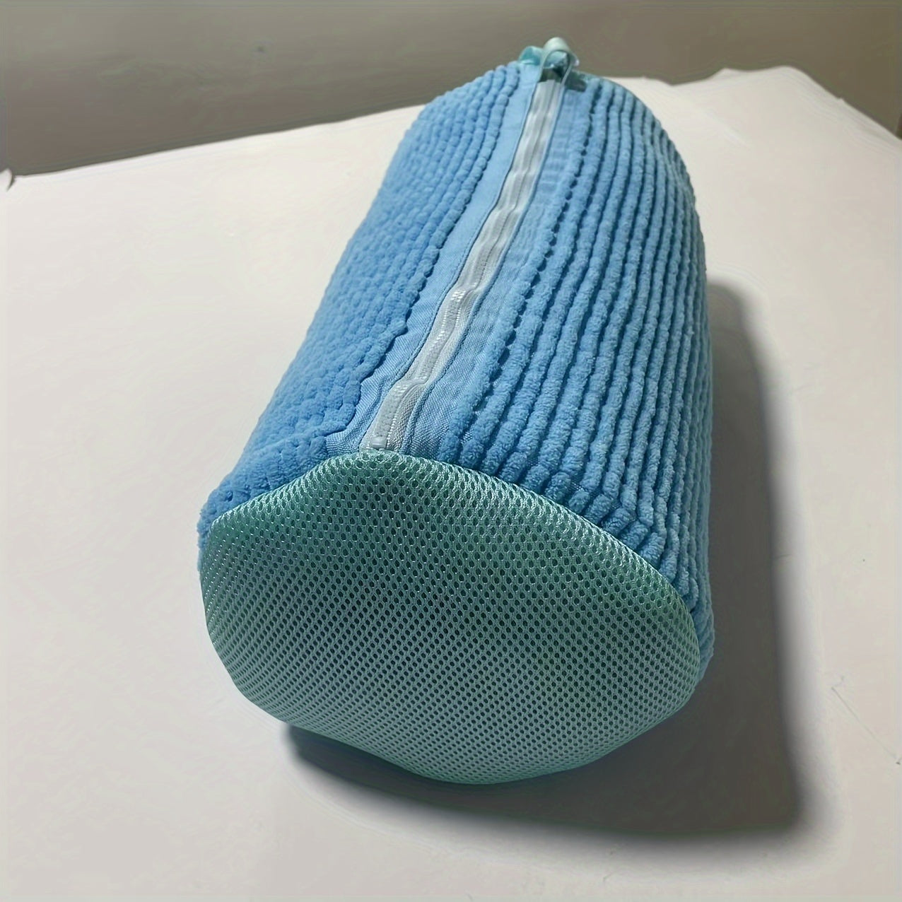 Yashil Chenille poyabzal yuvish sumkasi, zipli, sneaker tozalash uchun, mashinada yuvish mumkin