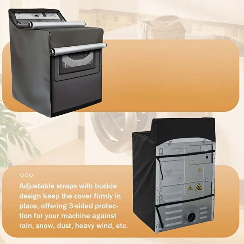 Funda para lavadora de tela Oxford, impermeable, a prueba de polvo y de sol, con cremallera, para uso en interiores y exteriores